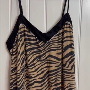 Zebra Print Spaghetti Strap Top